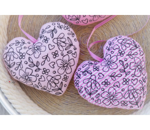 Stickdatei - ITH Blumen Herz